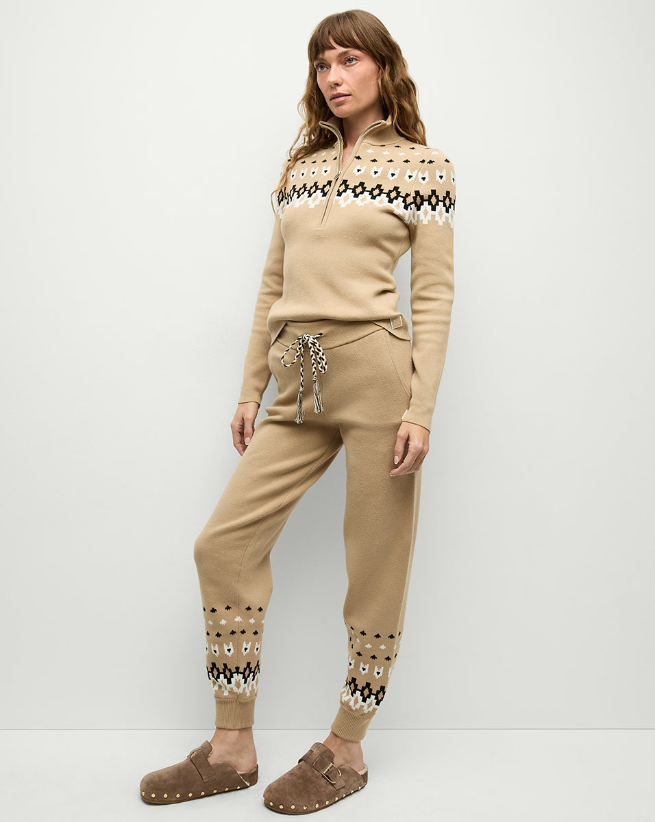Veronica Beard Fairbanks JoJo Knit Jogger - Khaki