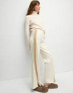 Veronica Beard Sun Valley Petra Flare Pants - Natural/White