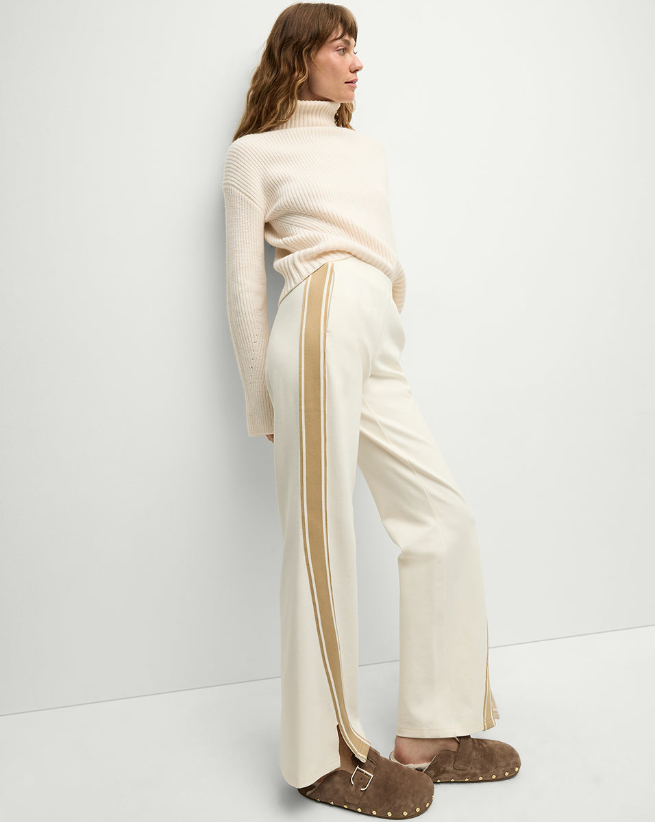Veronica Beard Sun Valley Petra Flare Pants - Natural/White