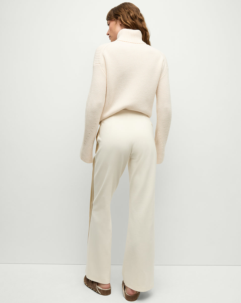 Veronica Beard Sun Valley Petra Flare Pants - Natural/White
