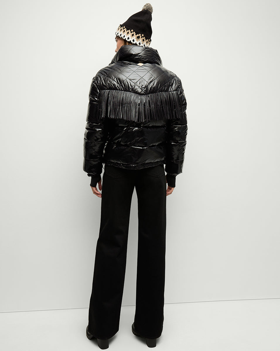 Veronica Beard Fairbanks Fox Puffer Jacket - Black