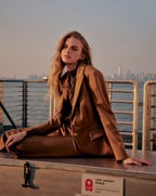 Veronica Beard Izara Wool Dickey Jacket - Dark Acorn