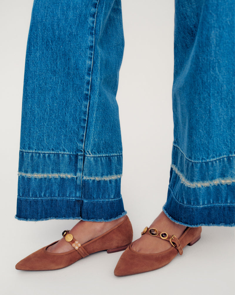 Veronica Beard Selene Embellished Flat - Hazelwood