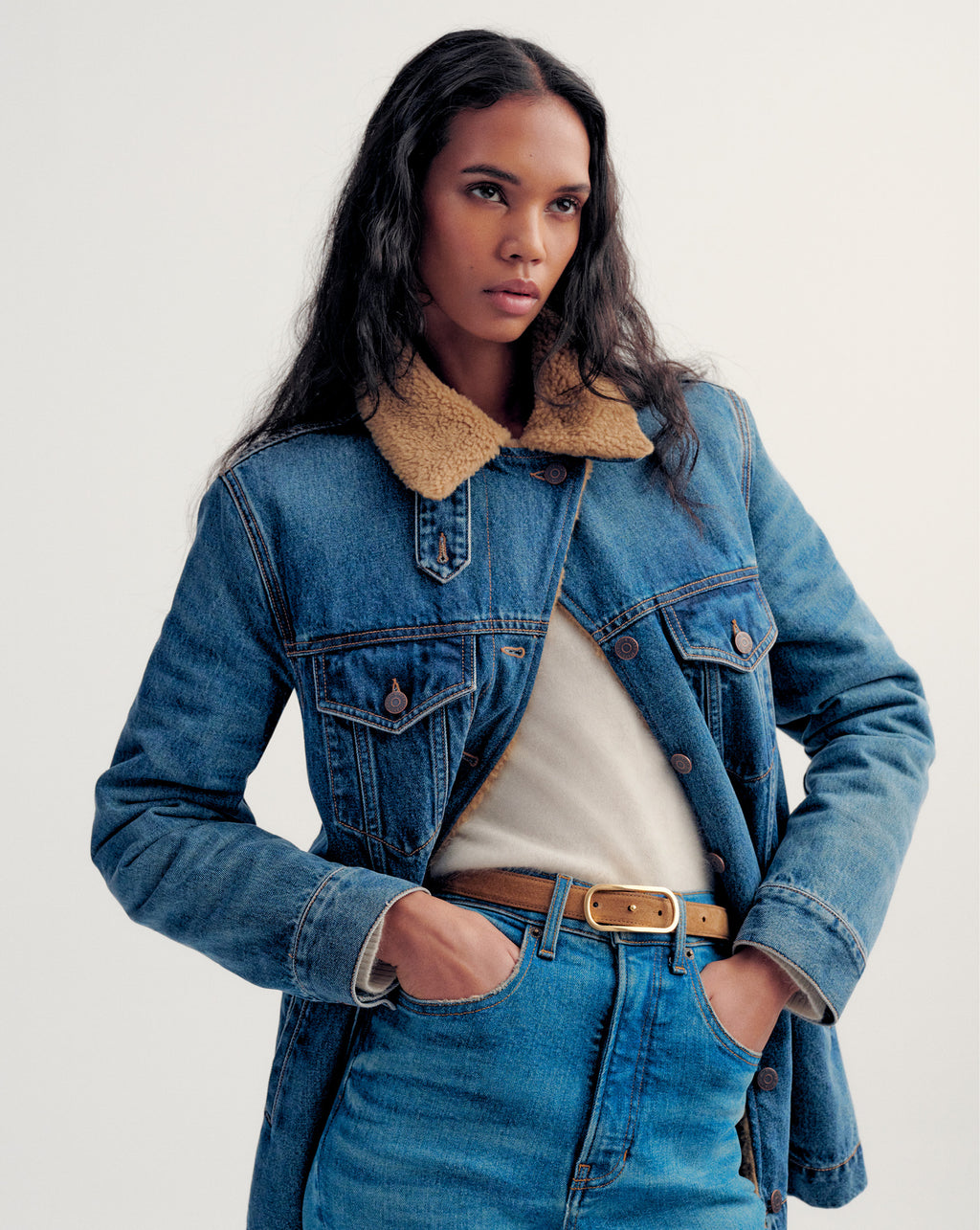 Veronica Beard Donna Sherpa Denim Jacket