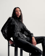Veronica Beard Alyssa Silk Turtleneck Blouse - Black