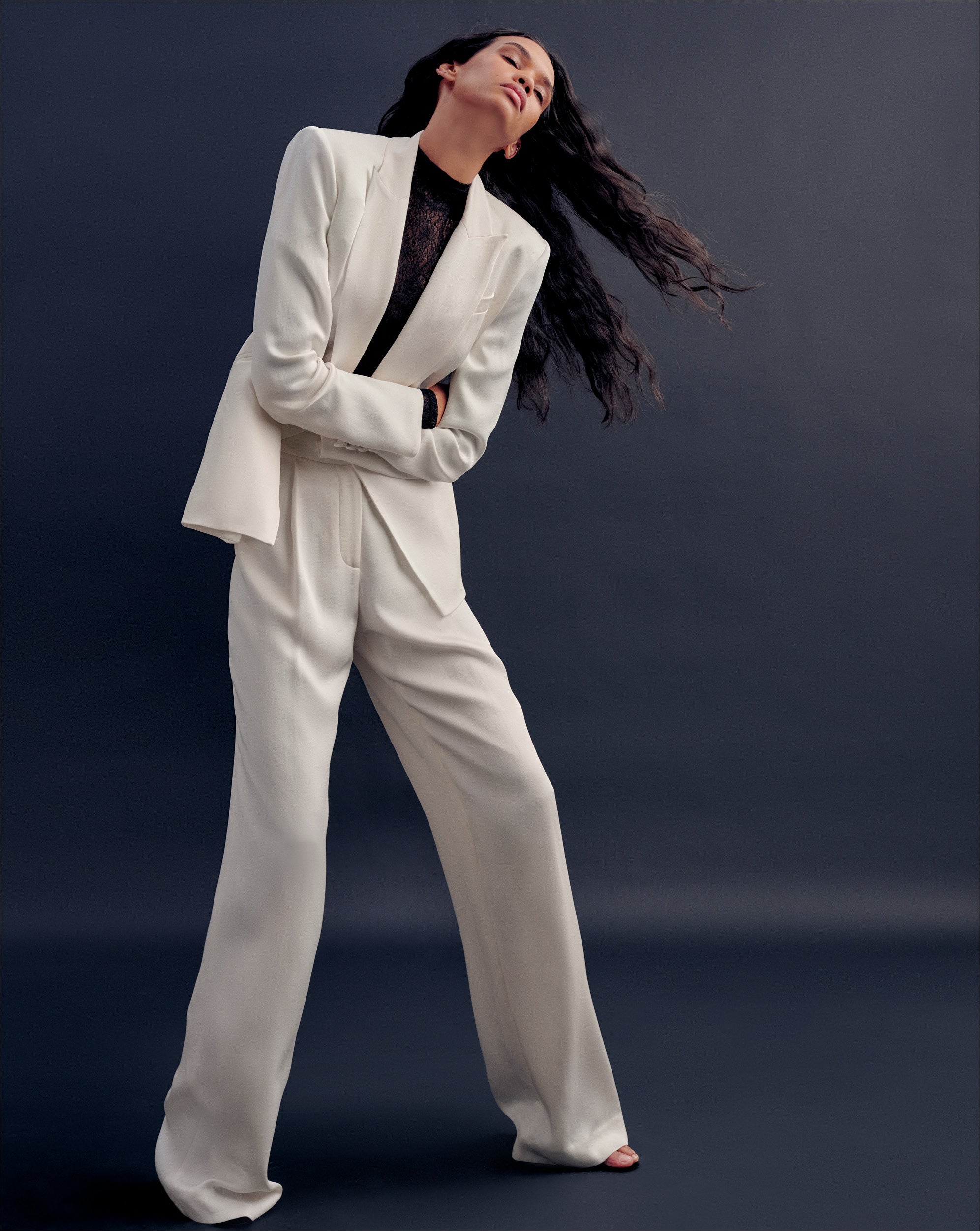 Veronica Beard Robinne Wide-Leg Pant - Dove White