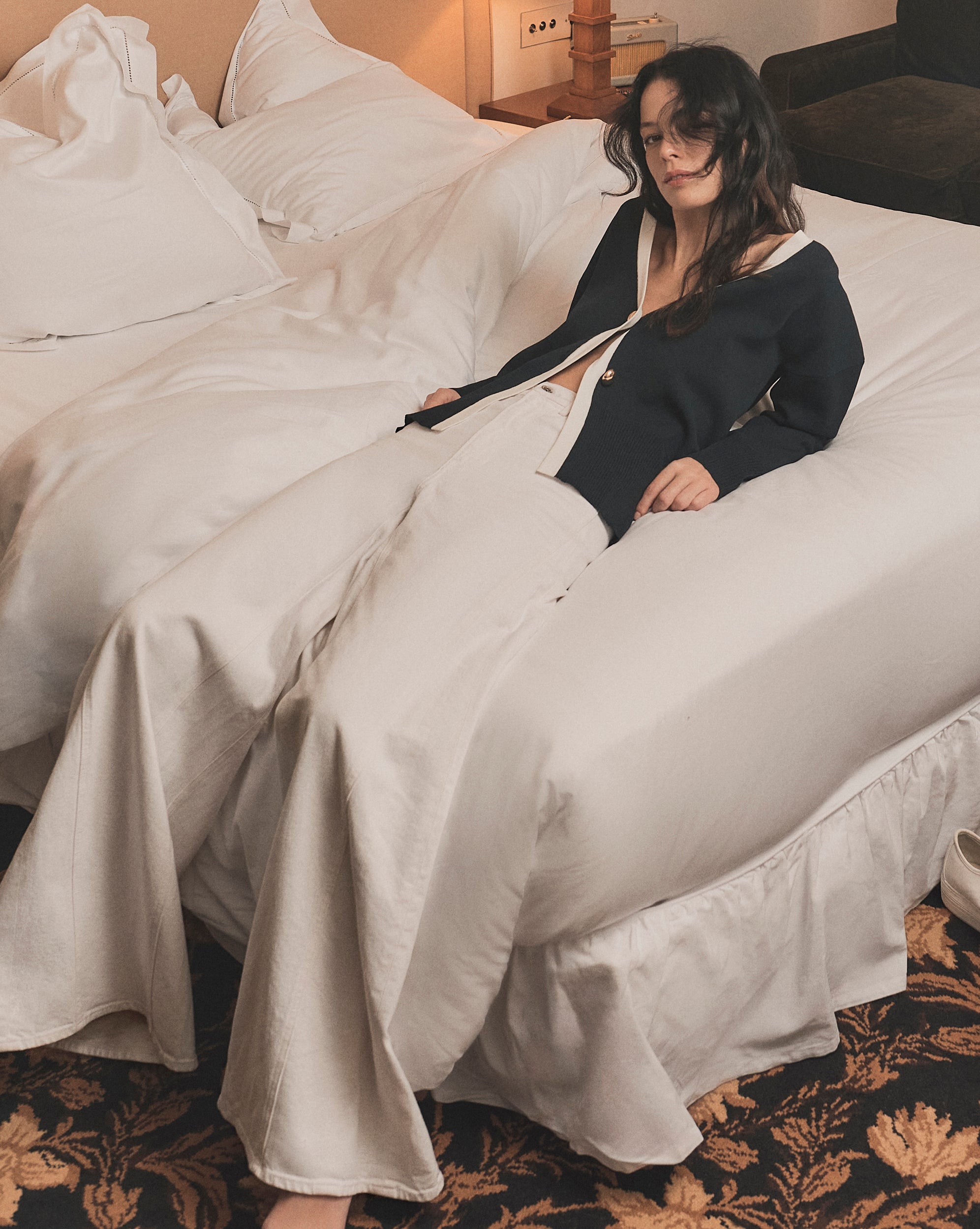 Veronica Beard Vicki Extra-Wide-Leg Jean - White