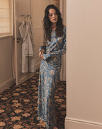 Veronica Beard Ember Silk-Blend Maxi Dress - Blue Coast Multi
