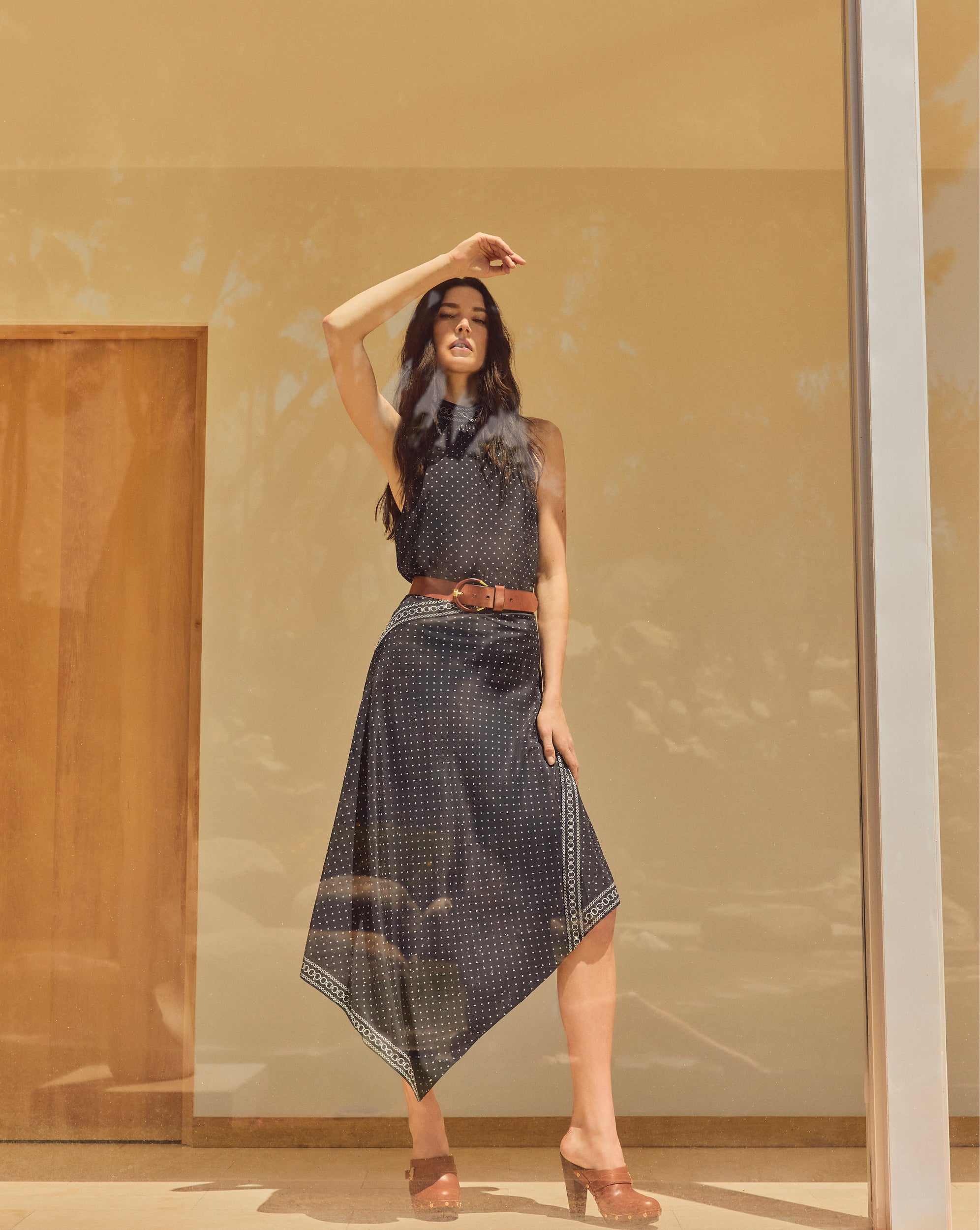 Veronica Beard Hartley Asymmetrical Skirt - Navy Multi
