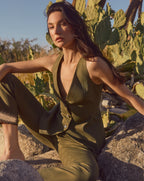 Veronica Beard Arte Kick-Flare Pant - Stone Army