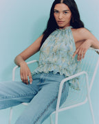 Veronica Beard Taylor Scalloped Wide-Leg Jean - Nova