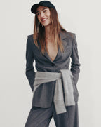 Veronica Beard Ryanne Wool Jersey Jacket - Medium Heather Grey