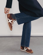 Veronica Beard Penrose Sneaker - Chocolate/Hazelwood/Raisin