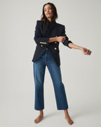 Veronica Beard Daniela Straight-Leg Jean - Bright Blue