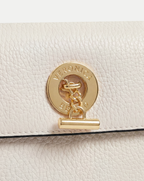 Veronica Beard White pebbled leather handbag with gold Veronica Beard