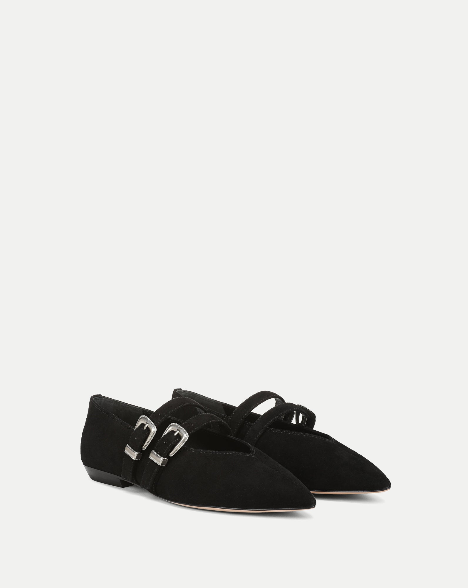 Veronica Beard Bancroft Suede Mary Jane Flat - Black