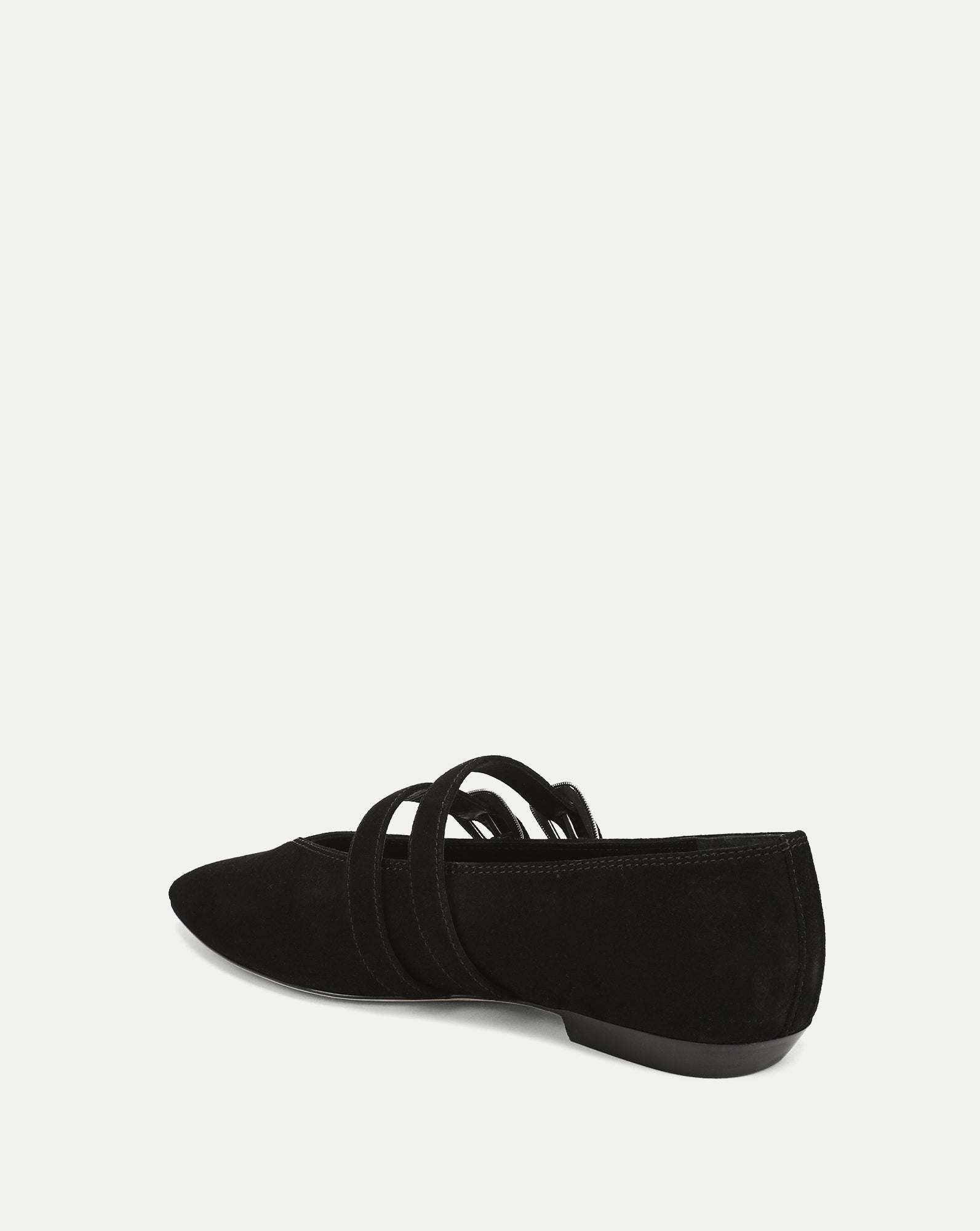 Veronica Beard Bancroft Suede Mary Jane Flat - Black