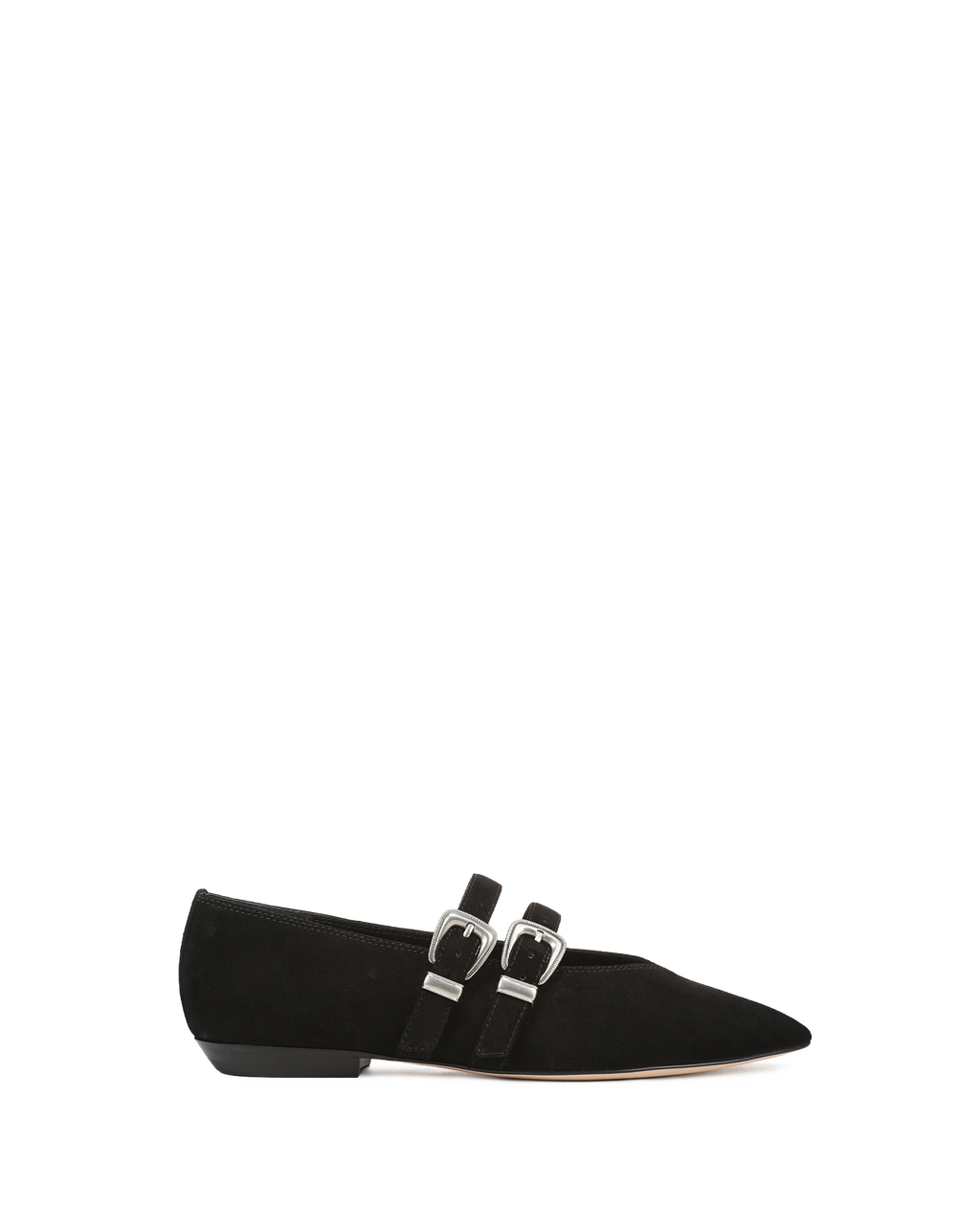 Veronica Beard Bancroft Suede Mary Jane Flat - Black