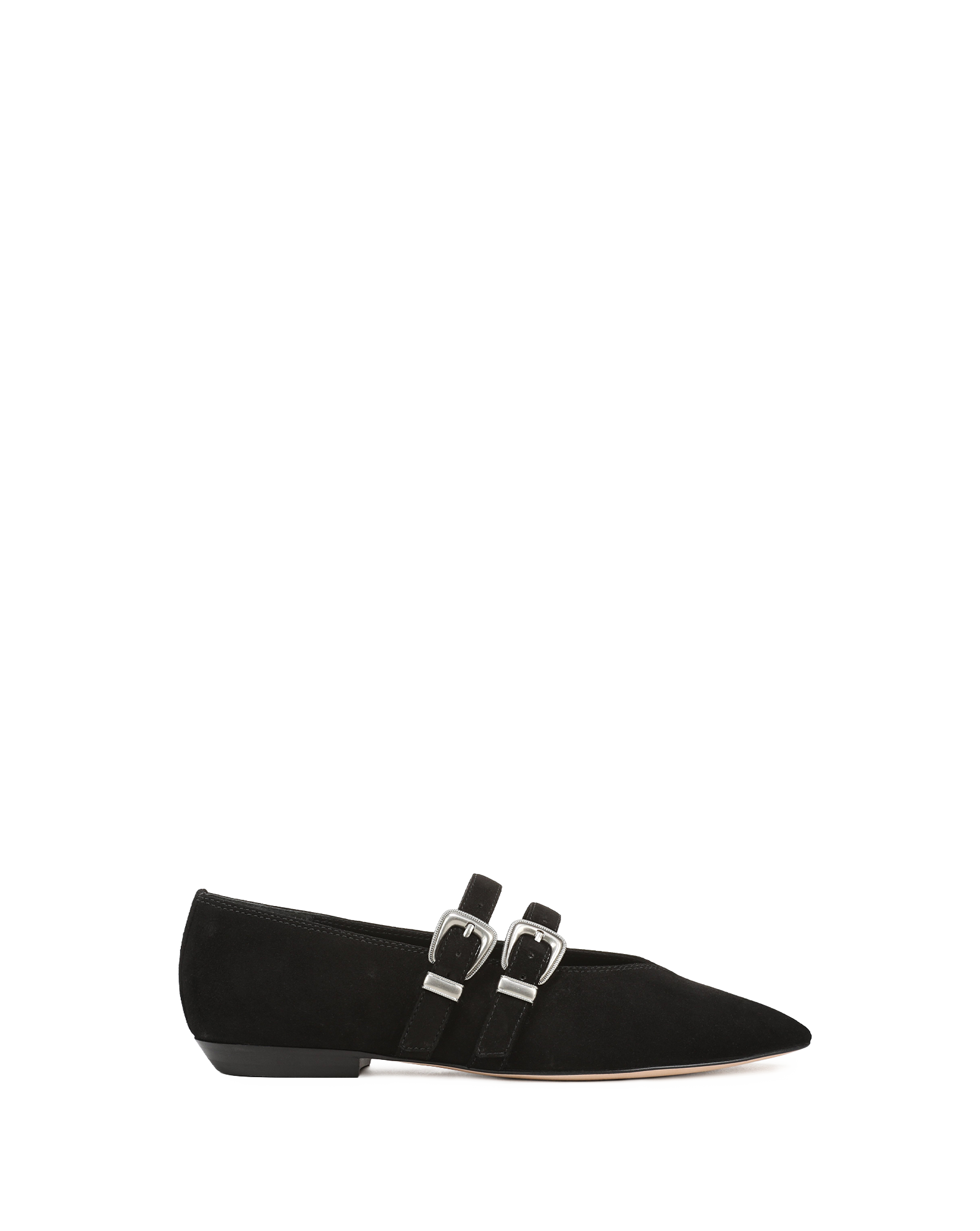 Veronica Beard Bancroft Suede Mary Jane Flat - Black