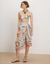 Veronica Beard Printed bikini top and matching sarong with a