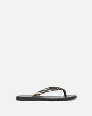 Veronica Beard Clea Calf Hair Flip-Flop Sandal - Ziger