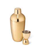 Veronica Beard Fausto Jigger & Shaker Set Gold