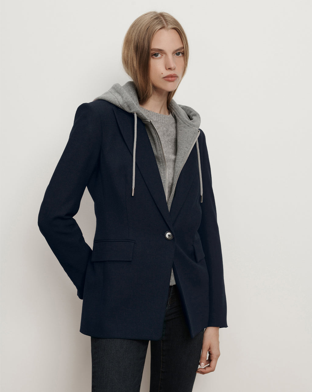 Veronica Beard Long and Lean Dickey Jacket - Navy