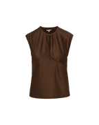 Veronica Beard Sparrow Silk Blouse - Walnut