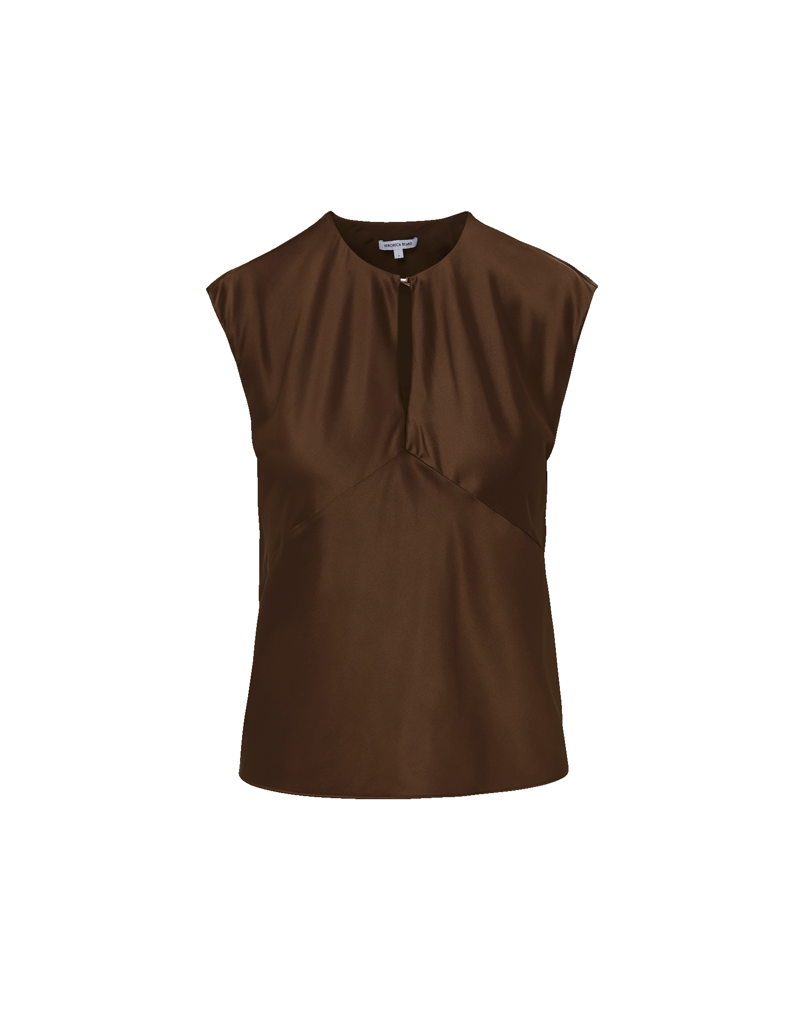 Veronica Beard Sparrow Silk Blouse - Walnut