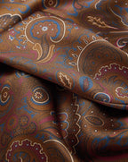 Veronica Beard Clover Paisley Midi Skirt - Walnut Multi