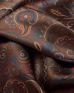 Veronica Beard Francine Tie-Neck Blouse - Walnut Multi