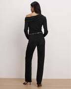 Veronica Beard Lozea Off-the-Shoulder Top - Black