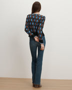 Veronica Beard Sylvane Argyle Cardigan - Black Multi