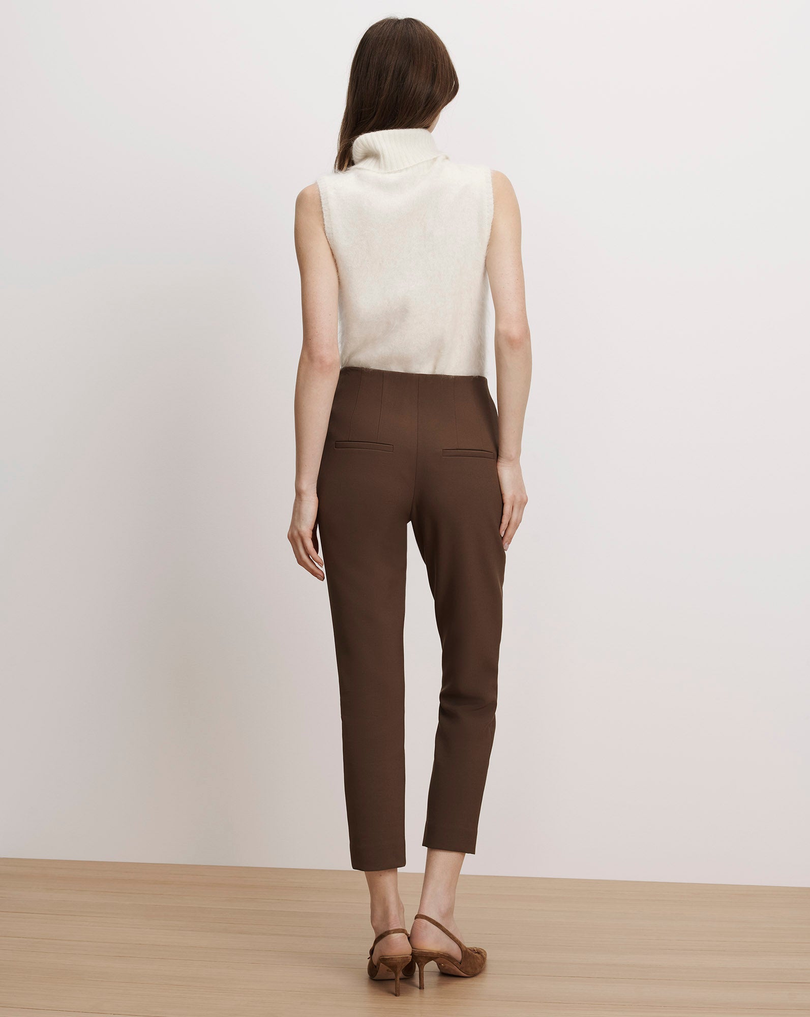 Veronica Beard Stila Slim Pant - Walnut