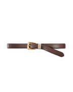 Veronica Beard Arch Leather Belt Espresso