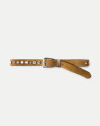 Veronica Beard Arch Suede Embellished Belt - Acorn