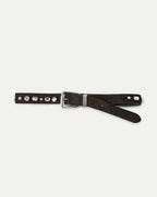 Veronica Beard Arch Suede Embellished Belt - Black