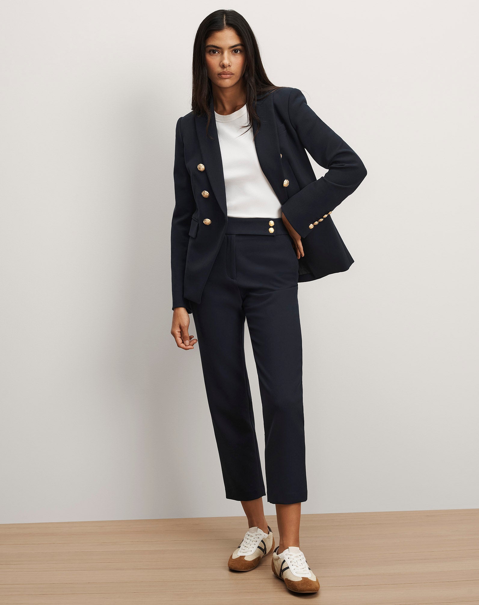 Veronica Beard Miller Dickey Jacket - Navy/Gold