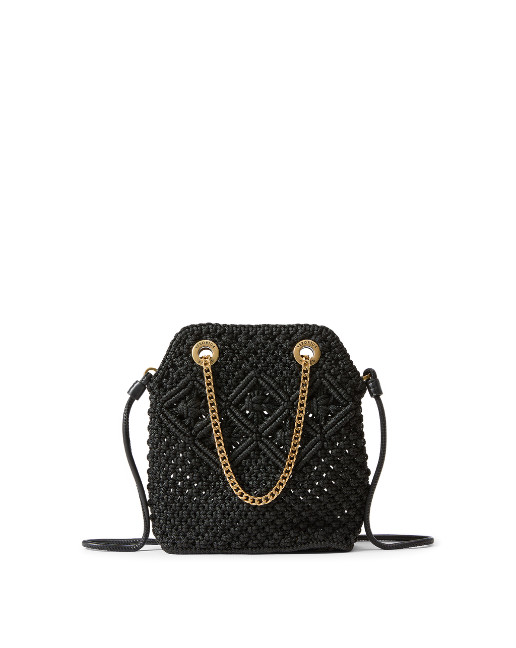 Veronica Beard Small Veronica Beard Macramé Slouch Bag Black
