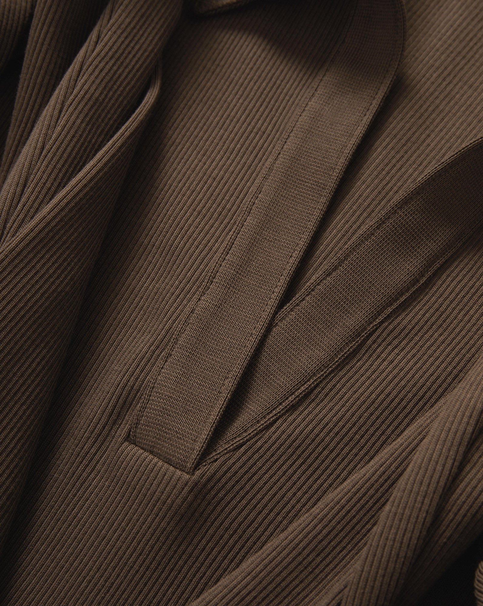 Veronica Beard Kearney Long-Sleeve Polo - Dark Umber