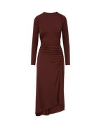 Veronica Beard Theodora Ruched Midi Dress - Raisin