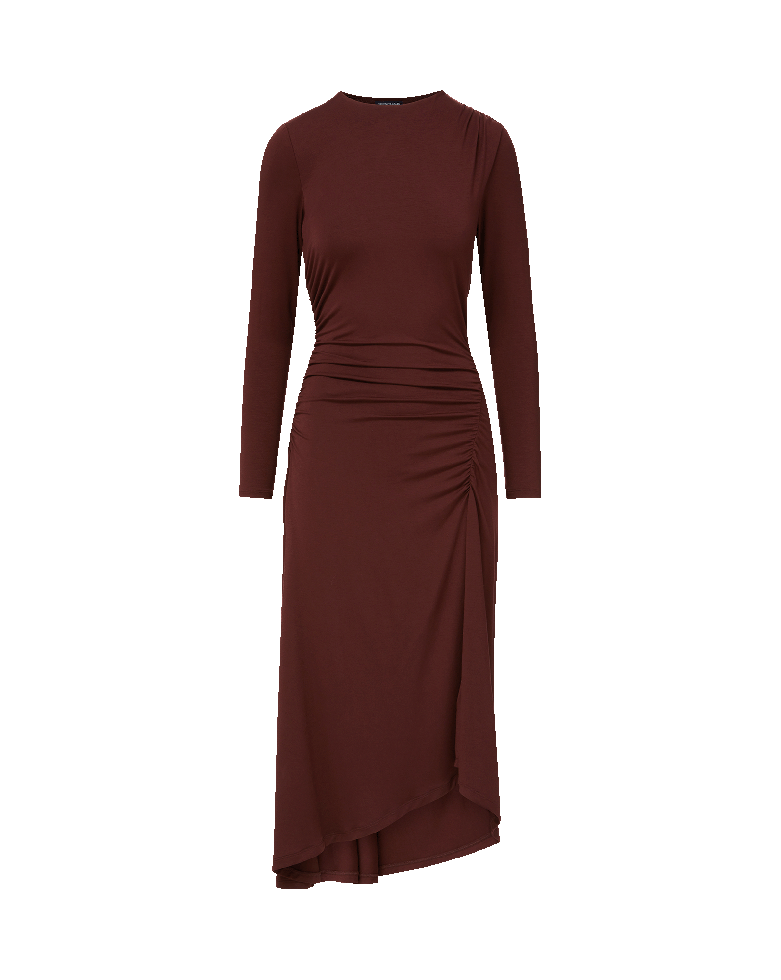 Veronica Beard Theodora Ruched Midi Dress - Raisin