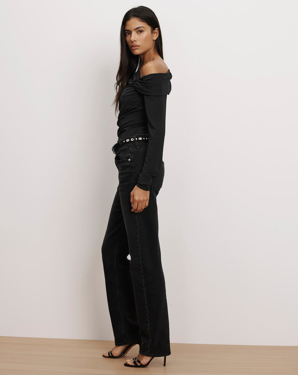 Veronica Beard Austin Belted Sandal - Black