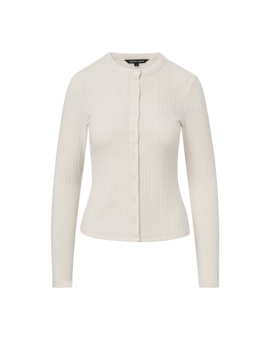 Veronica Beard Lira Pointelle Cardigan - Ecru