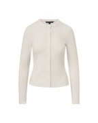 Veronica Beard Lira Pointelle Cardigan - Ecru