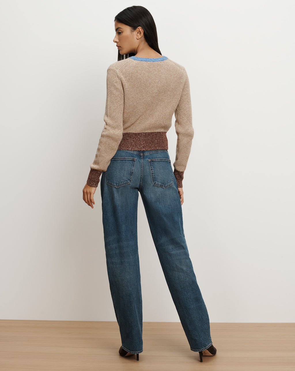 Veronica Beard Ibra Merino Wool-Blend Cardigan - Oatmeal Multi