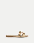 Veronica Beard Via Slide Sandal - Pale Gold
