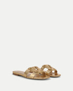 Veronica Beard Via Slide Sandal - Pale Gold