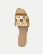 Veronica Beard Via Slide Sandal - Pale Gold