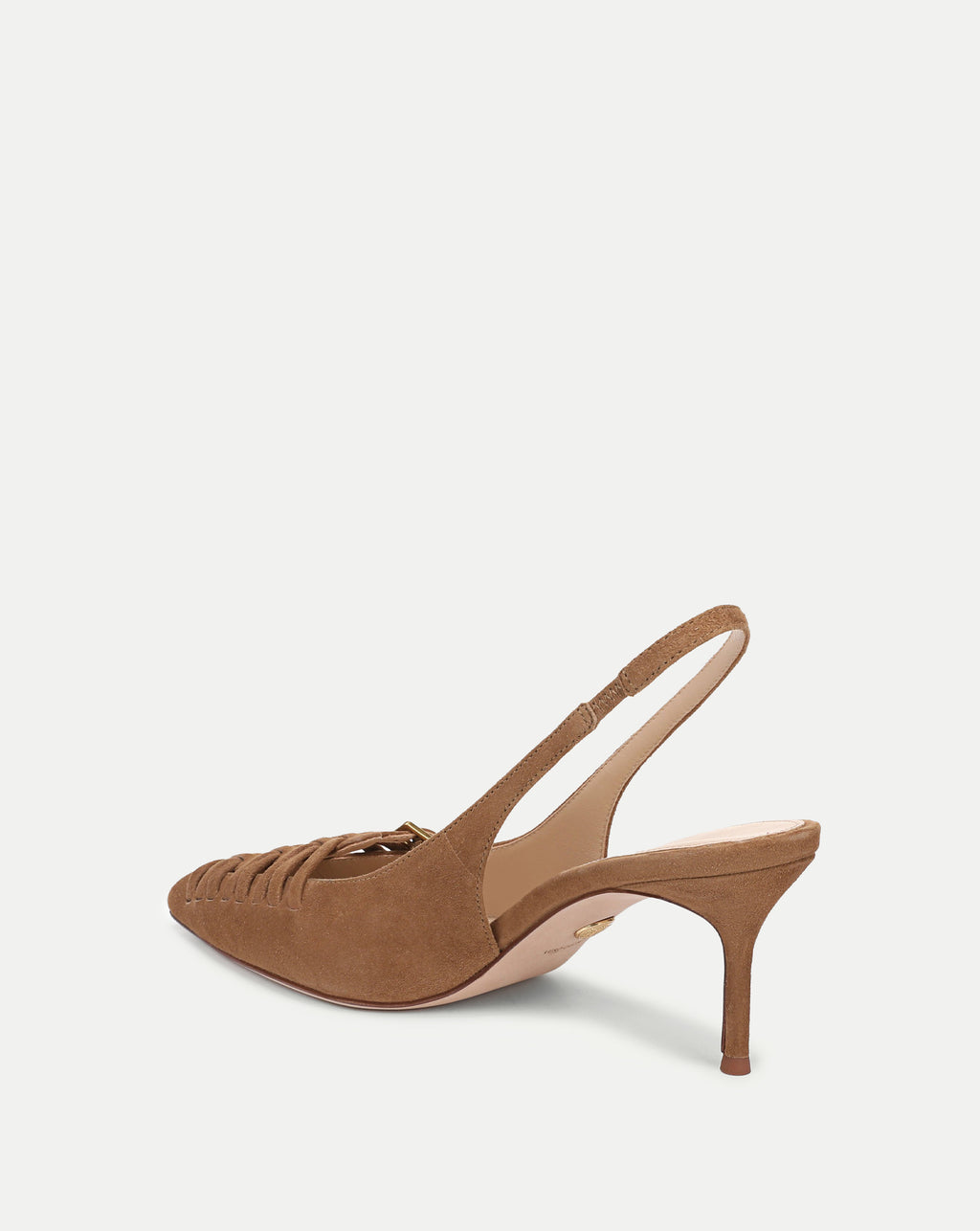 Veronica Beard Rashida Woven Slingback Heel - Chestnut